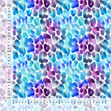 0,50 MTR. ♥ LEO AQUARELL AQUA JERSEY ♥