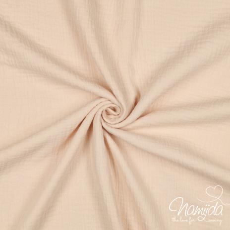0,5 MTR. ♥ DouBLE GAUZE - Musselin SAND - Baumwollstoff ♥