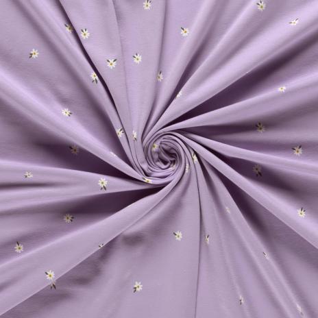 0,50 MTR.  ♥ GÄNSEBLüMCHEN FLIEDER JERSEY ♥