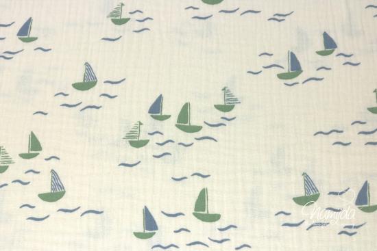 0,5 MTR. ♥ MUSSELIN SEGELBOOTE ♥