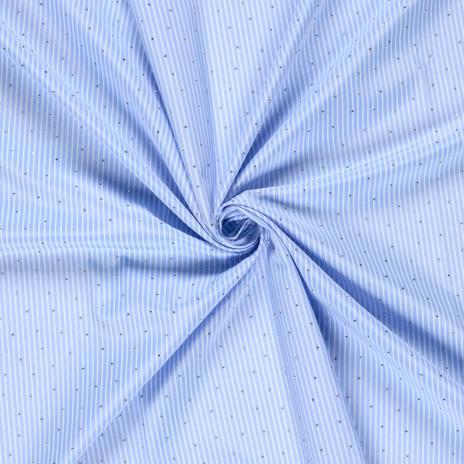 VORBESTELLUNG LIEFERZEIT CA. 1 WOCHE 0,5 MTR. GLITZER STEINCHEN FEINE STREIFEN JEANS BAUMWOLL POPELINE