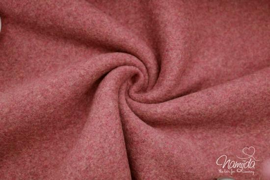0,5 MTR. ♥ Doubelface Baumwollfleece BEERE MELANGE - 100% Baumwolle ♥