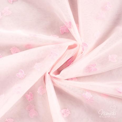 0,5 MTR. ♥ SOFT TüLL AUFGESTICKTE SCHLEIFEN ♥