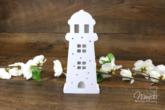 1 Stück ♥ GIESSFORM SILIKON - LEUCHTTURM MIT PÜNKTCHEN VORDERSEITE FÜR LED´S ♥