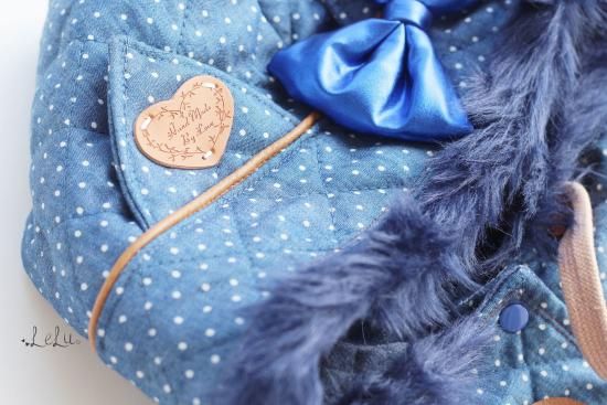 1 MTR. ♥ KUNST FeLLBORTE NaVY - 4cm ♥