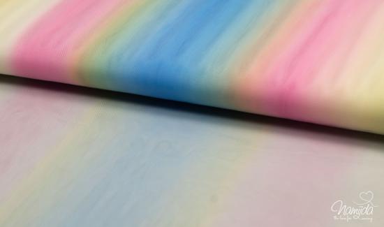 0,5 MTR. ♥ WEICHER FARBVERLAUF RAINBOW MuLTICoLour TüLL ♥