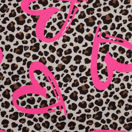 0,5 MTR. LEO NEON HEARTS - FRENCH TERRY