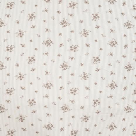 0,5 MTR. ♥ RIPPSTRICK JERSEY NATURAL FLOWERS ♥