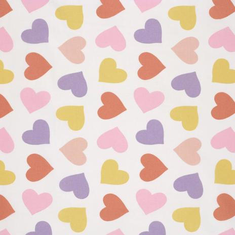 0,5 MTR.  PASTELL HERZCHEN BAUMWOLLE