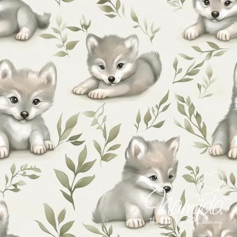 0,5 MTR. ♥ ZUCKERSÜSSE BABY WöLFE JERSEY ♥