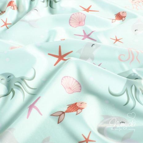 0,5 MTR.  ♥ BADESTOFF LYCRA MEERESLIEBE UPF50 ♥