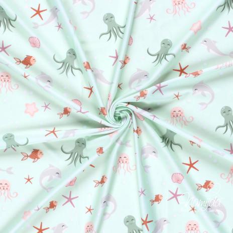 0,5 MTR.  ♥ BADESTOFF LYCRA MEERESLIEBE UPF50 ♥