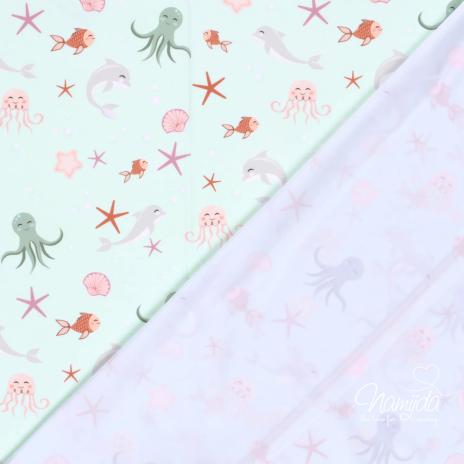 0,5 MTR.  ♥ BADESTOFF LYCRA MEERESLIEBE UPF50 ♥