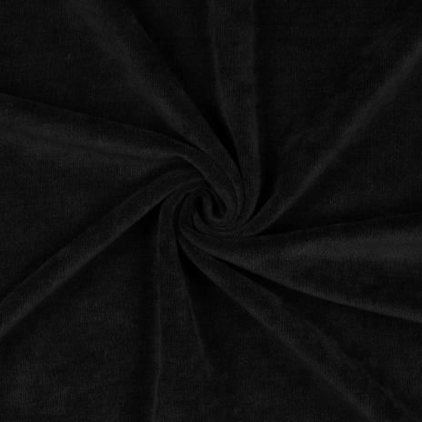 0,50 MTR. ♥ FEINCORD DOUBLEFACE FLEECE SCHWARZ STRETCH ♥