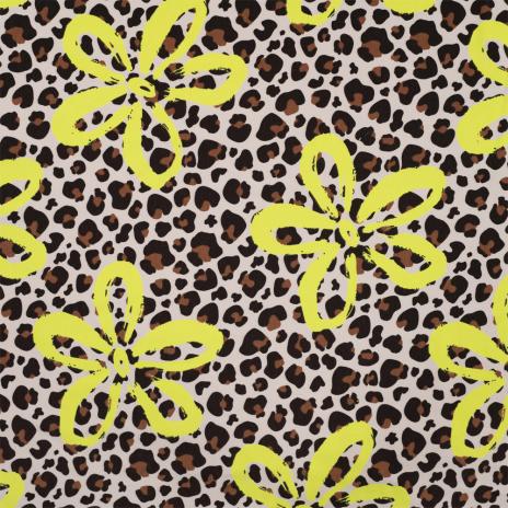 0,5 MTR. LEO NEON FLOWERS - FRENCH TERRY