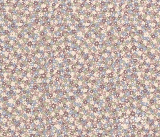 0,50 MTR.  ♥ STREUBLÜMCHEN BEERE/APRICOT JERSEY ♥