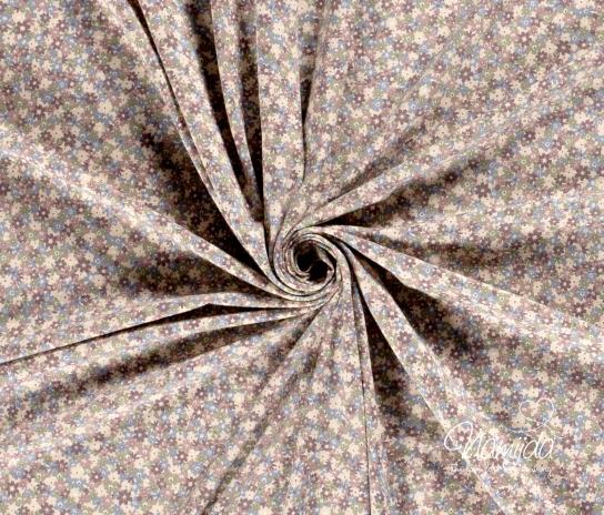 0,50 MTR.  ♥ STREUBLÜMCHEN BEERE/APRICOT JERSEY ♥