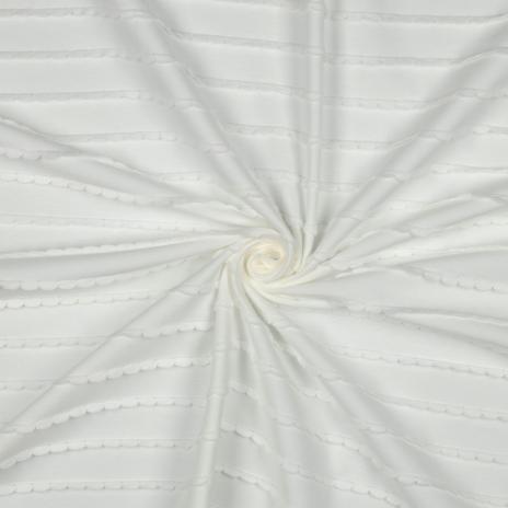 0,5 MTR. ♥ RÜSCHEN JERSEY - WEISS ♥