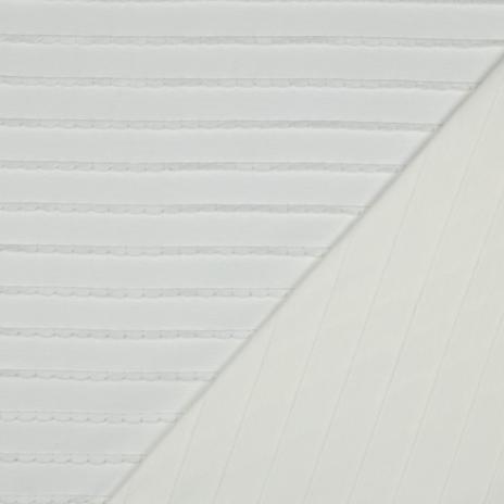 0,5 MTR. ♥ RÜSCHEN JERSEY - WEISS ♥