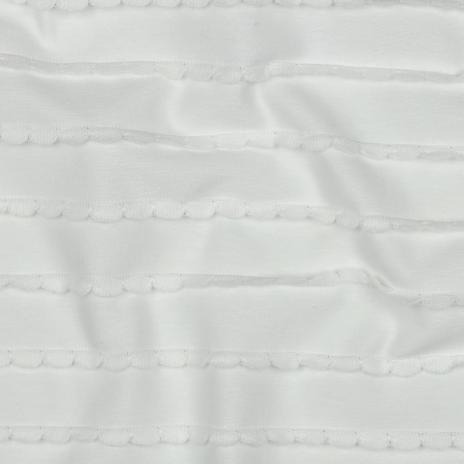 0,5 MTR. ♥ RÜSCHEN JERSEY - WEISS ♥