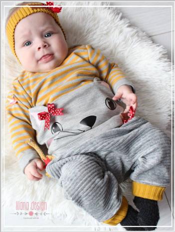 0,5 MTR. ♥ BREITCORD JERSEY - HELLGRAU MELIERT - ELASTISCH ♥