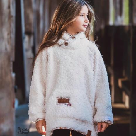 0,5 MTR. ♥ SUPER FLAUSCHIGER TEDDY BOUCLE NATUR