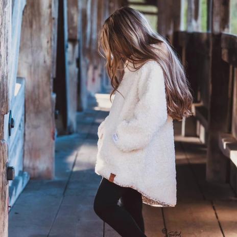 0,5 MTR. ♥ SUPER FLAUSCHIGER TEDDY BOUCLE NATUR