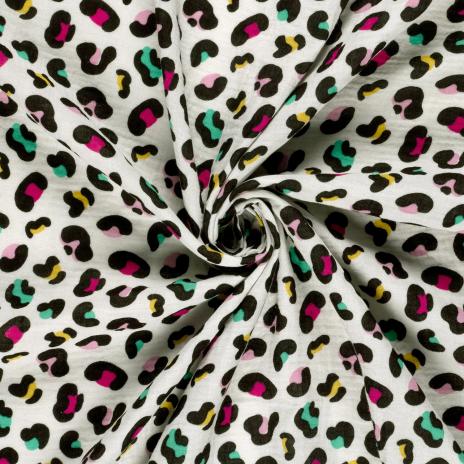 0,5 MTR. ♥ MuSSELIN LEO COLORFUL ♥