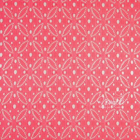 0,5 MTR. ♥ Elastische Spitze ORNAMENT BLüTE - Coralle Light - Spitzenstoff ♥