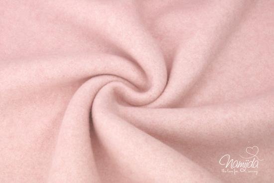 0,5 MTR. ♥ Doubelface Baumwollfleece APRICOT MELANGE - 100% Baumwolle ♥