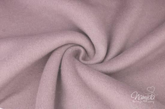 0,5 MTR. ♥ Doubelface Baumwollfleece DUSTY FLIEDER - 100% Baumwolle ♥