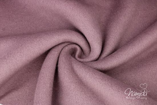 0,5 MTR. ♥ Doubelface Baumwollfleece ALTMAUVE MELANGE - 100% Baumwolle ♥