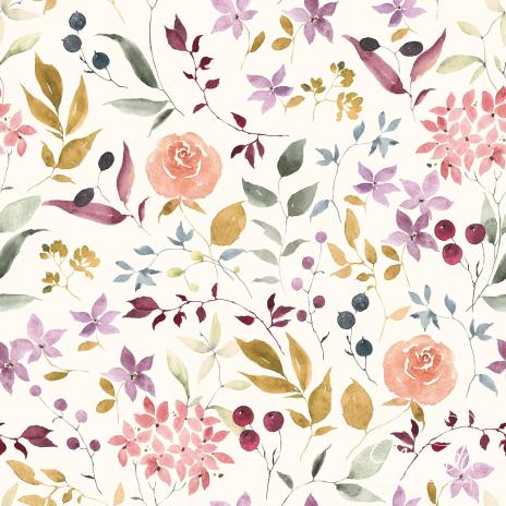 0,5 MTR. ♥ MUSSELIN FLORAL ROSES ♥