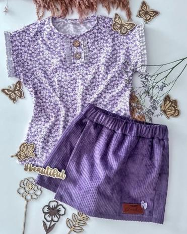 0,50 MTR. ♥ BREITCORD DUSTY LILA ♥