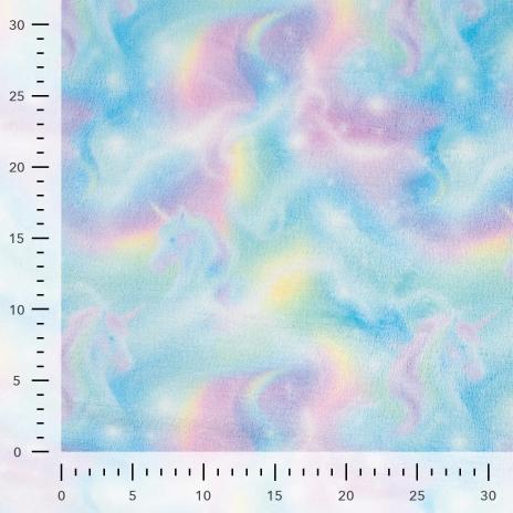 0,5 MTR. ♥ EINHORN MULTICOLOR  FLEECE ♥