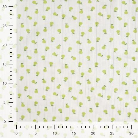 0,5 MTR.  ♥ BAUMWOLLJERSEY POINTOILLE Lochstickerrei - BIRNEN LIEBE ♥