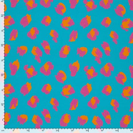 0,50 MTR. ♥ LEO COLORFUL AQUA JERSEY ♥