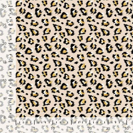 0,50 MTR. LEO GLITTER GOLD - FRENCH TERRY