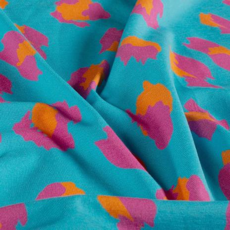 0,50 MTR. ♥ LEO COLORFUL AQUA JERSEY ♥