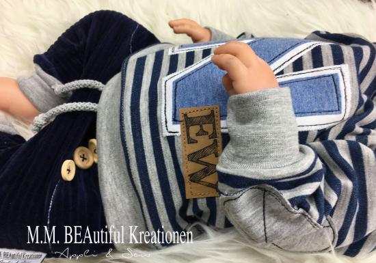 0,5 MTR. ♥ BREITCORD BAUMWOLLJERSEY - NAVY - ELASTISCH ♥
