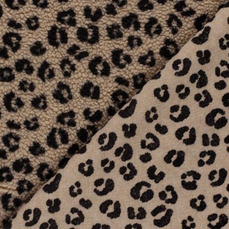0,5 MTR. ♥ TEDDY LEO BEIGE SCHWARZ  ♥