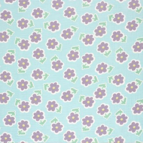 0,5 MTR. ♥ MuSSELIN GÄNSEBLÜMCHEN FLIEDER ♥