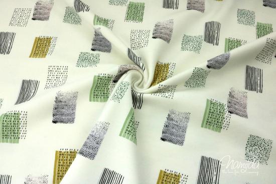 0,5 MTR. ♥ FRENCH TERRY - CoLoRFuL STRiPeS  AND DoTS - NATUR ♥