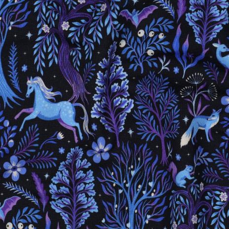 0,5 MTR. WINTERWALD LILA/ROYAL BLAU FRENCH TERRY