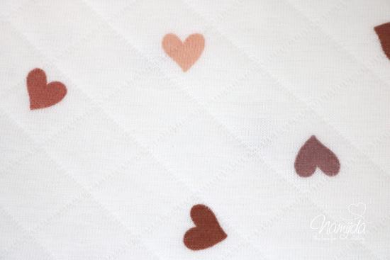 0,5 MTR. ♥ STEPPSTOFF HERZEN MULTICOLOR ♥