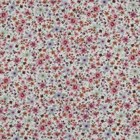 0,5 MTR.♥ BLÜTENMEER ROSE MINT BAUMWOLL POPELINE ♥