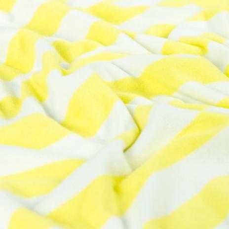 0,5 MTR. ♥ FROTTEE BLOCKSTREIFEN BUTTERMILK YELLOW - 100% BAUMWOLLE  ♥
