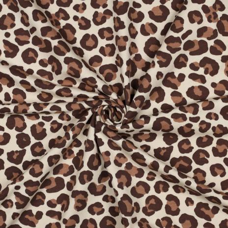 0,50 MTR. LEO LOVER NATURAL BRAUN SOFT TOUCH - FRENCH TERRY