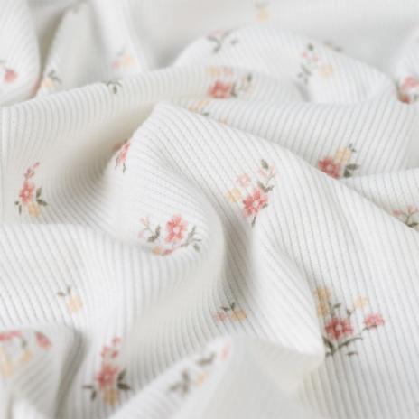 0,5 MTR. ♥ RIPPSTRICK JERSEY STREUBLÜMCHEN ♥