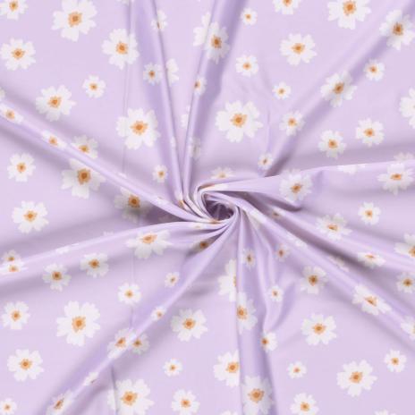 0,5 MTR.  ♥ BADESTOFF LYCRA FLOWERS FLIEDER LIGHT UPF50 ♥